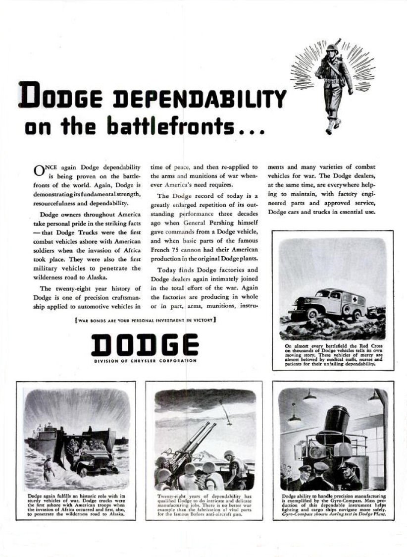 1943 Dodge Auto Advertising